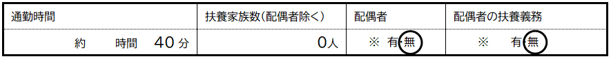 就労移行支援事業所から就職する際の履歴書の書き方(通勤時間・扶養)